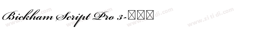Bickham Script Pro 3字体转换